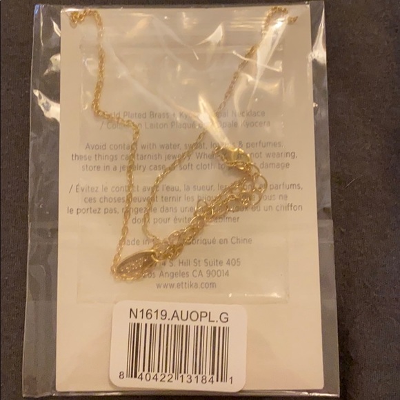 Ettika 18k Gold Plated Opal Necklace BNIB - Picture 2 of 2